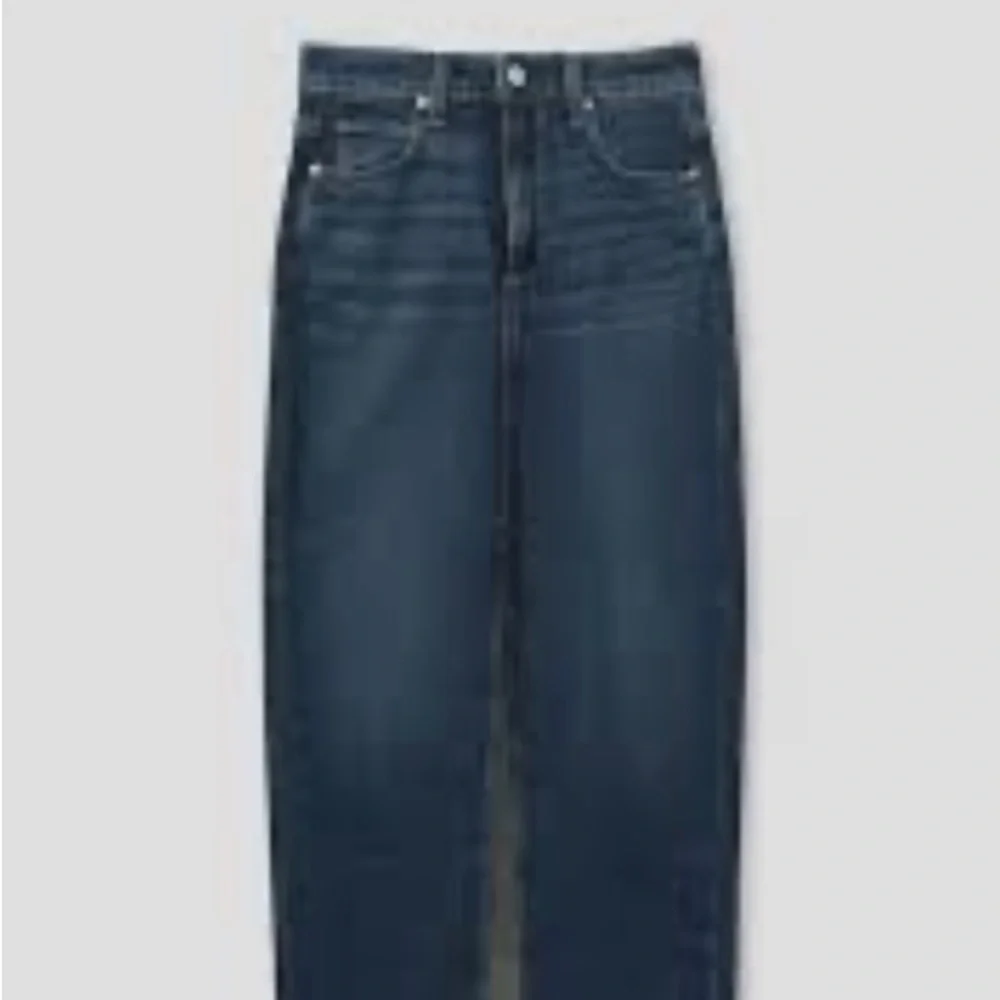 NWT Revolve PAIGE skirt Dark Blue long  Denim Button & zip Detail deep split 30